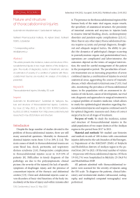 Nature and structure of thoracoabdominal injuries