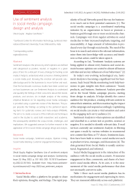 Use of sentiment analysis in social media campaign design and analysis