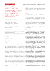 Mitochondrial therapy: direct visual assessment of the possibility of preventing myocardial infarction under chronic neurogenic pain and B16 melanoma growth in the experiment