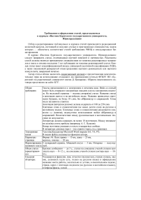 Требования к оформлению статей, представляемых в журнале «Вестник Бурятского государственного университета. Юриспруденция»