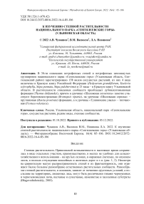 К изучению степной растительности национального парка "Сенгилеевские горы" (Ульяновская область)