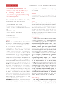 Evaluation of left ventricular function after revascularization of coronary chronic total occlusion using speckle tracking echocardiography