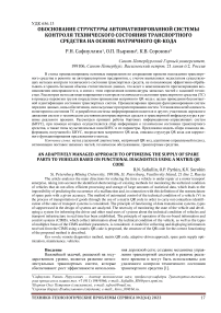 Обоснование структуры автоматизированной системы контроля технического состояния транспортного средства на основе матричного QR-кода