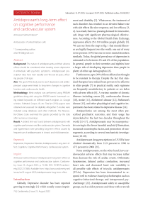 Antidepressant's long-term effect on cognitive performance and cardiovascular system