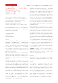 Contact effects by mitochondria: biological destruction of cultivated B16 - F10 melanoma cells