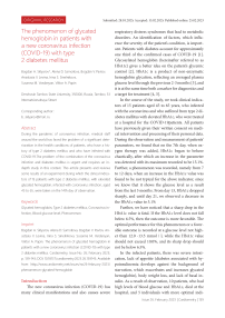 The phenomenon of glycated hemoglobin in patients with a new coronavirus infection (COVID-19) with type 2 diabetes mellitus