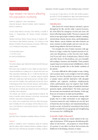 Age-related risk factors affecting the population morbidity