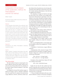 Comparative clinical analysis of the cardiometric method the thermodilution and the Fick method