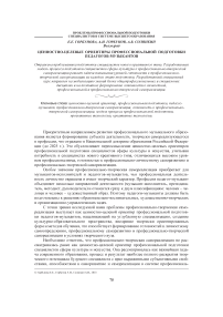 Ценностно-целевые ориентиры профессиональной подготовки педагогов-музыкантов