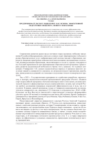 Предпринимательское мышление как основа эффективной подготовки инженера нового поколения