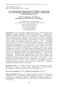 Сохранение биоразнообразия растений на территории государственного природного заказника «Горненский» (Ростовская область)