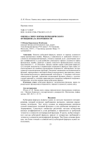 Оценка снизу нормы периодического функционала погрешности