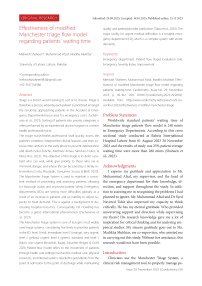 Effectiveness of modified Manchester triage flow model regarding patients’ waiting time