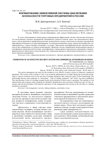 Формирование эффективной системы обеспечения безопасности торговых предприятий в России