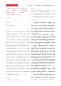 Molecular and epidemiological study of pseudomonas aeruginosa isolated from burn patients in Baghdad city-Iraq