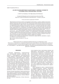 Анализ взаимодействия планктонных и донных сообществ в соленых реках Приэльтонья (Россия)