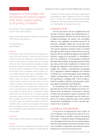 Integration of technologies into the practice of a trauma surgeon: from robotic surgical systems to 3D printing of implants