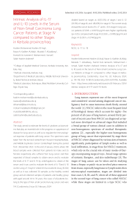 Intrinsic analysis of IL-17 and IL-10 levels in the serum of non-small carcinoma lung cancer patients at stage IV compared to other stages in Kerbala province/Iraq