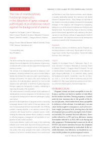 The role of interdisciplinary functional diagnostics in the detection of gynecological pathologies of an endocrine nature against the background of anemia