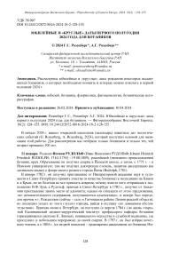 Юбилейные и «круглые» даты первого полугодия 2024 года для ботаников