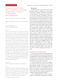 Testing the immune markers MIP, IL-23 and find a relationship between them in the serum of male patients with toxoplasmosis