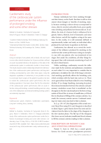 Cardiometric study of the cardiovascular system performance under the influence of prolonged smoking and some other stresses