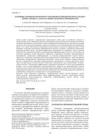 Основные элементы проектного управления и предпроектного анализа бизнес-процесса запуска нового изделия в производство