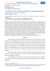 Development of Small and Medium-Sized Business in the Arkhangelsk Oblast