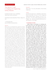 The role of CT scan in imaging and diagnosing kidney diseases