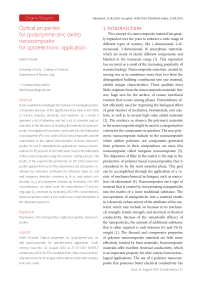 Optical properties for (polystyrene-zinc oxide) nanocomposite for optoelectronic application