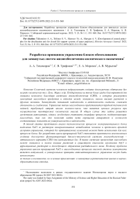 Development of control princi-ples for the desalination unit for closed life support systems of space purposes