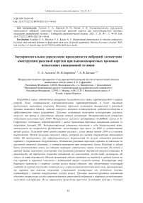 Experimental determination of vibration conductivity by rocket sled structural elements in high-speed track tests of aircraft equipment