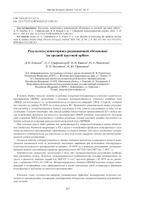 Results of monitoring the radiation environment in medium circular orbit