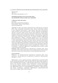 Криминологическая характеристика незаконной рубки лесных насаждений