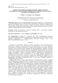 Инвентаризация коллекции мохообразных гербария Балтийского федерального университета имени И. Канта (KLGU): род Sphagnum (Sphagnaceae)