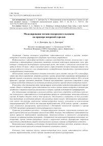 Modeling a methane-hydrogen flame using a vortex burner