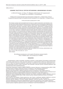 Влияние текстуры на упругое пружинение алюминиевых сплавов