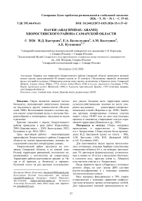 Пауки (Arachnidae: Aranei) Хворостянского района Самарской области