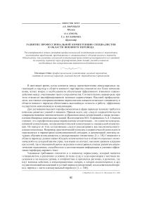 Развитие профессиональной компетенции специалистов в области военного перевода