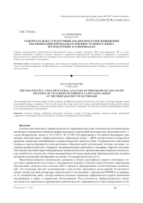 Содержательно‑структурный анализ программ повышения квалификации преподавателей иностранного языка по подготовке к олимпиадам