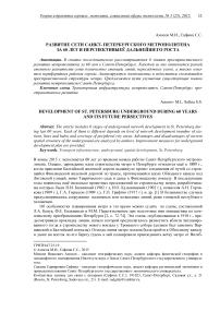 Развитие сети Санкт-Петербургского метрополитена за 60 лет и перспективы её дальнейшего роста