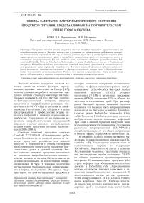 Оценка санитарно-бактериологического состояния продуктов питания, представленных на потребительском рынке города Якутска