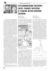 Рентгенолюминесценция акцессорного апатита глубинного парагенезиса из отложений Восточно-Европейской платформы