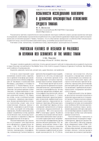 Особенности исследования палеопочв в девонских красноцветных отложениях Среднего Тимана