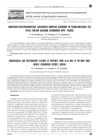 Минералого-спектроскопические особенности минерала вавржинит из медно-никелевых руд хребта Пай-Хой (Ненецкий автономный округ, Россия)