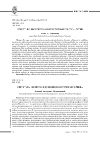 Структура, свойства и функции политического мифа