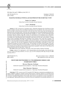 Меотские погребения со стеклянными скифосами зубовского типа