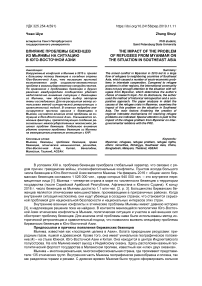 Влияние проблемы беженцев из Мьянмы на ситуацию в Юго-Восточной Азии