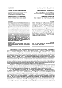 Дискуссионные проблемы теории политических элит