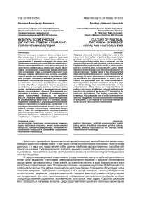 Культура политической дискуссии: генезис социально-политических взглядов